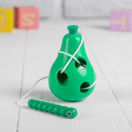 Developing game “Pear with a worm” 4.5 × 4.5 × 7.5 cm