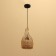 Lamp ceiling from the rattan "Indan" 1x120W, E27, 18x18x35 cm