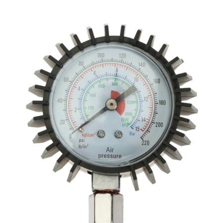 The manometer is rubberized, the hose is 19 cm, 15 bar-1