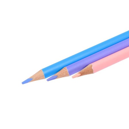 Pencils 12 colors, Devente Trio Mega Soft Pastel, three -sided case, super soft, 4M, 3 mm neckline, pastel colors-4