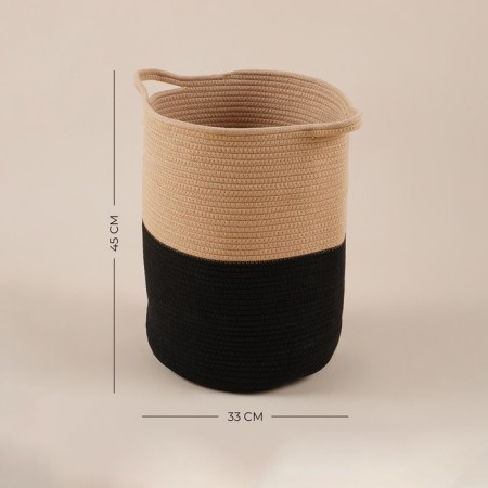 Belly basket wicker -round SL Home Cotton, Cotton, 33 × 45 cm-1