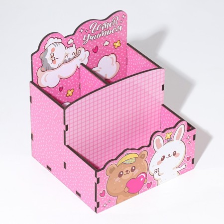 Gift set "School graduate!" organizer, mug, pink, bunny-4