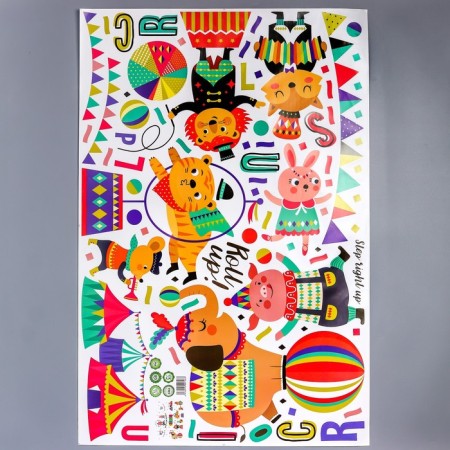 Sticker Plastic Interior Color "Circus show" 60x90 cm-1