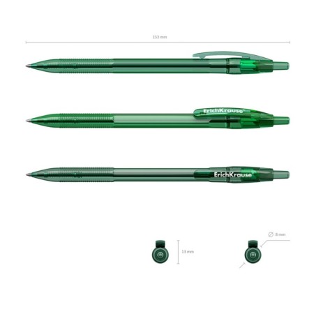 Handle Automatic Erich Krause R-301 Original Matic, node 0.7 mm, green ink green-1