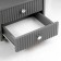 Tumbling bedspread of 400x350x270, graphite/ eichoria MDF 19 mm