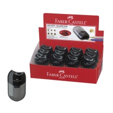 Faber-Castell sharpener with container 2 holes, black