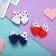 Hair clamp "Bow" color peas, 5.5 cm, mix