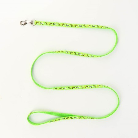 Set "Star Bones", leash 120 x 1 cm, fire 23-35 cm, green-5