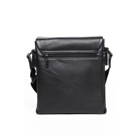 Bag Cross-Body Men, genuine leather, de-gosa black, 22x6x25 cm-1