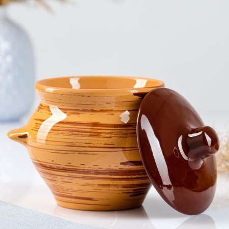 Set of pots No. 5 with pens 6x0.5l, orange strip-2