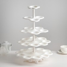 Casket stand stand, 5 tiers, white color