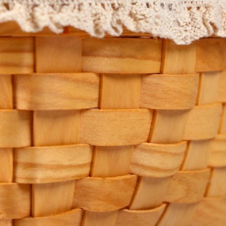 Wicker basket, sequoia, 12.5x12.5XN8/22 cm, natural with a edging-2
