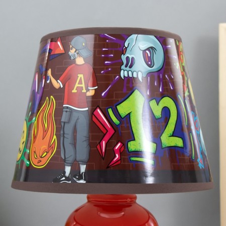 Graffiti table lamp E14 15W Red Risalux-5