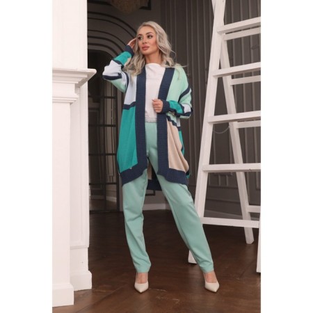Cardigan female, size 50, mint color-13
