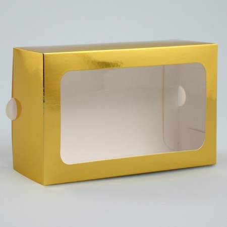 Makarun box, confectionery packaging "Golden", 18 x 10.5 x 5.5 cm-3