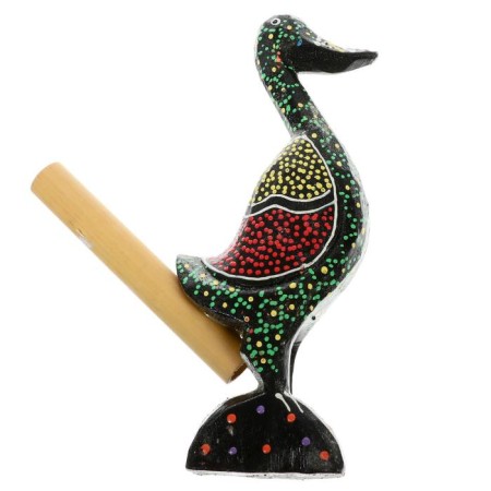 Musical instrument "whistle duck" wood 2x10x17 cm-8