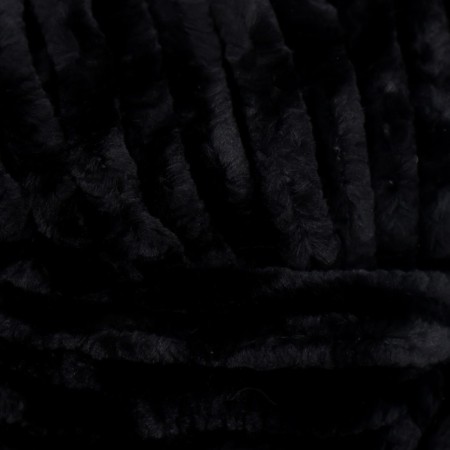 Yarn "Chenille" 100% micropoliester 90m/100g (542 black)-2