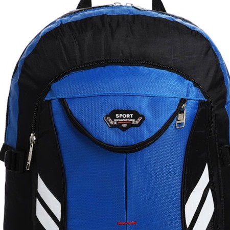 Tourist backpack on lightning, 4 outer pockets, blue/black color-4
