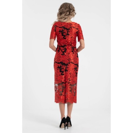 Dress lace, size 46, red color-6