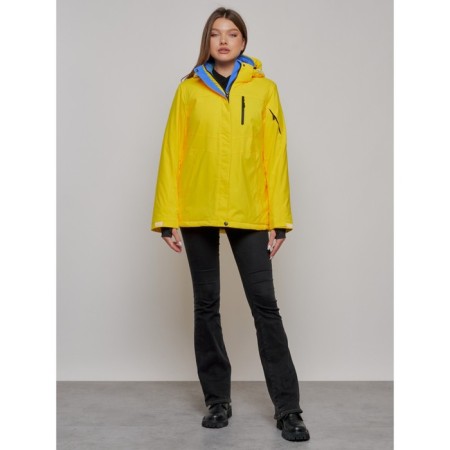 Ski jacket female, size 46, yellow color-10