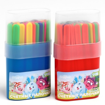 Counting sticks 50 pieces "Smeshariki", mix, in a plastic pencil case-3