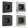 The socket w1171708 with grounding, curtains and USB, type A+C, black