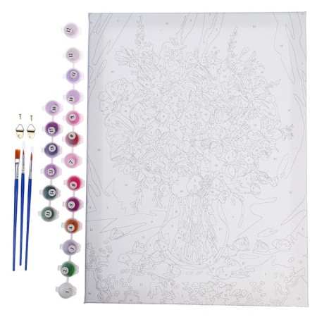Picture on numbers on a canvas with a subframe "Still Life with flowers", 30x40 cm-4