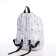 School backpack of textiles on a zipper, 4 pockets, color gray color