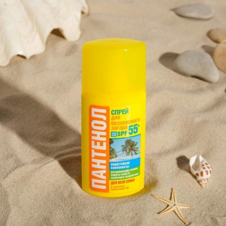 Spray for safe tanning panthenol, for the entire family SPF-55+, 95 ml