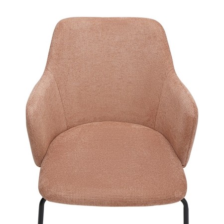 Dwight chair, 510 × 550 × 860 mm, textured Shenill, pink color-11