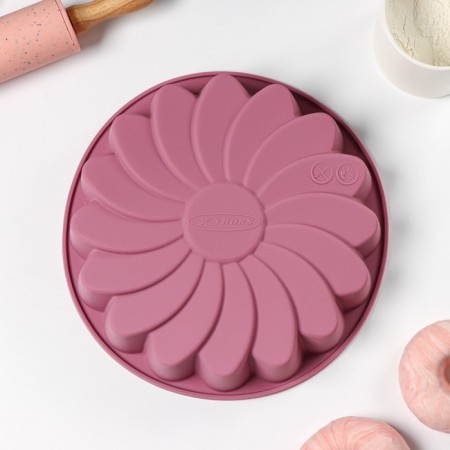 Baking uniform "Chamomile", 23 × 23 × 4.5 cm, lilac color-2