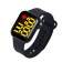 Electronic watch watches, D-3.7 cm, calendar, silicone strap, black