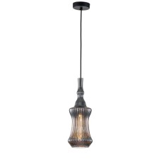 Suspended indigo, 11011/1p smoke. 1x40W, e27, 140x140x440/2090 mm, smoky color
