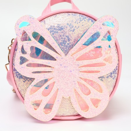 Baby backpack on lightning, pink color-4