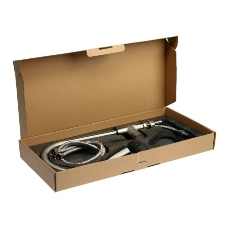 Kitchen mixer Zein Z4961, stainless steel, with a sliding watering can, 2 modes, gray-13