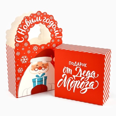 Box New Year's folding “Gift from Santa Claus” 18.4 x 30.4 x 7.3 cm, New Year-5