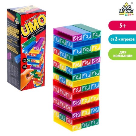 Board game "Falling UMO Tower", from 2 players, 5+