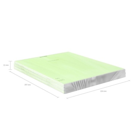 A notebook of 96 sheets in the A4 cage, Erichkrause "CoverPro Neon Classics, Plastic Cover, Offset Bloc, 100%White, Green-4