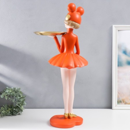 Souvenir Polystone stand "Girl Mishka's ears" Orange 69x30x25 cm-2