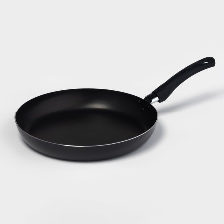 Consul pan, d = 28 cm, plastic handle, glass cover, anti -stick coating, black color-2