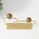 Summary Metal for 2 candles "Geometry. Smooth lines" Gold D = 2.3 cm 4x17x23 cm