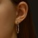 Earrings with rhinestones Xuping interweaving, pigtail, white color in pink gold