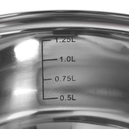 Stainless steel bucket “Grette”, 1.5 l, d = 16 cm, with a lid, a metal handle, induction-7