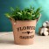 Kashpo "Bucket Flower Garden" brown, 13x13x12cm