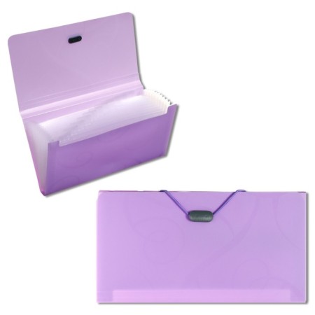 A65 elastic band, 12 departments, patterns, purple pastel