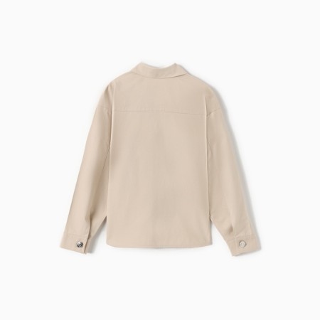 Children's shirt minku: jeans collection, beige color, height 98 cm-9