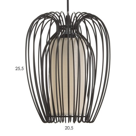 Lamp Bayerlux "Mediana" E27 40W black 21x21x26-126cm-5