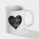 Mug - chameleon ceramic shade "Heart", 350 ml, white color