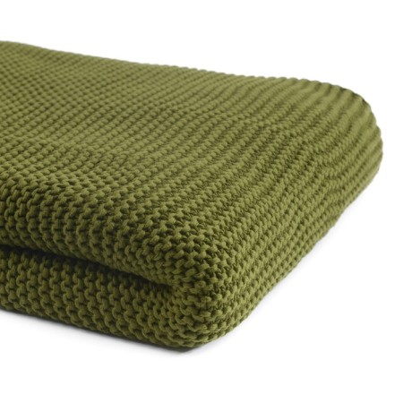Pearl plaid pearl knitting olive -colored Essential, size 130x180 cm-9