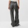 Women's trousers (eco-leather) minku: classic color gray, river 44